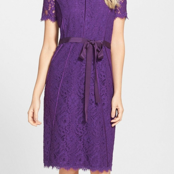 NUE BY SHANI VIOLET Ribbon Waist Lace dress - Picture 2 of 5